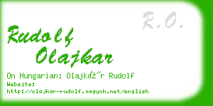 rudolf olajkar business card